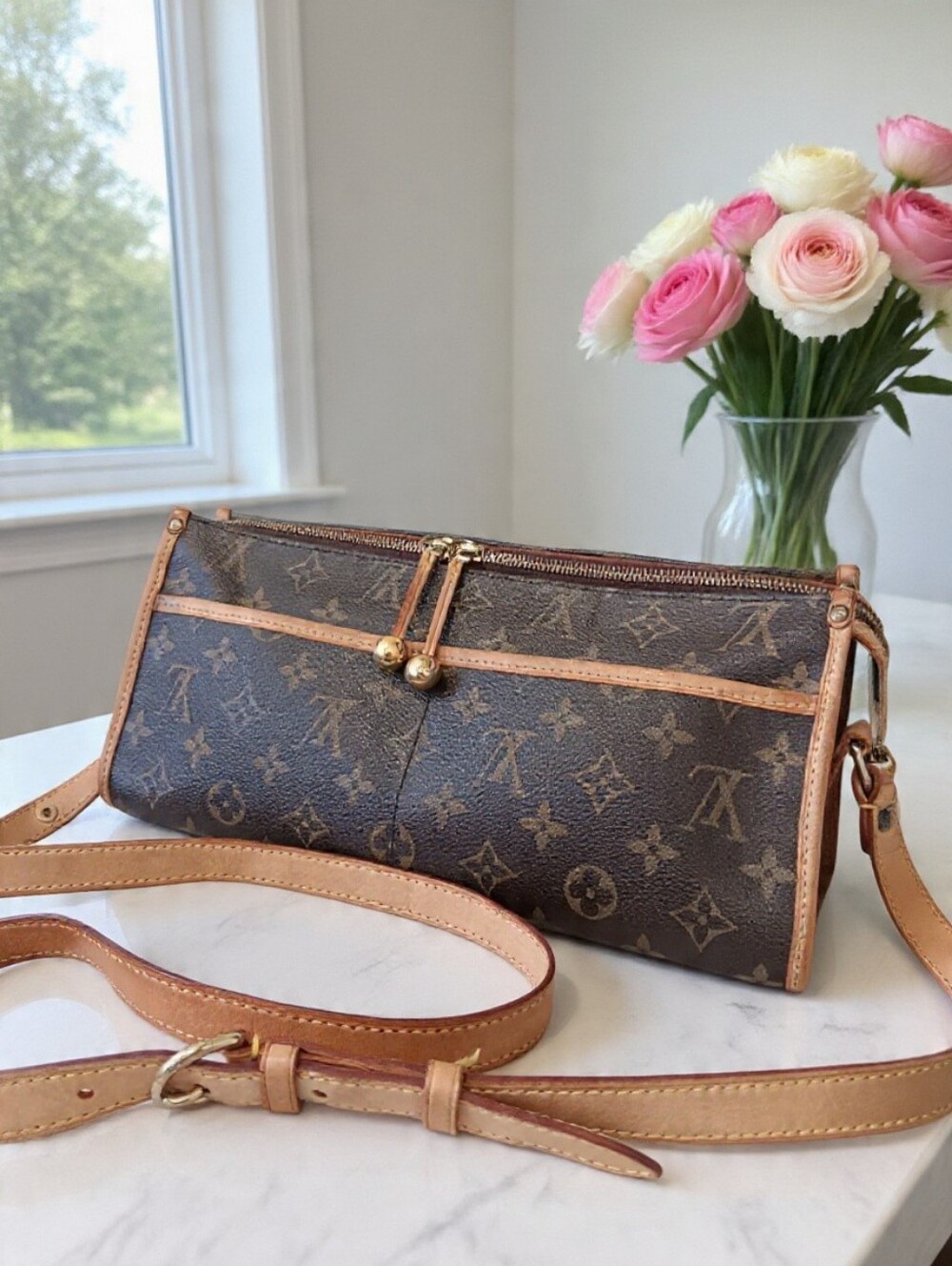 Louis Vuitton Popincourt Long Monogram Brown Crossbody Bag✨️ EUC